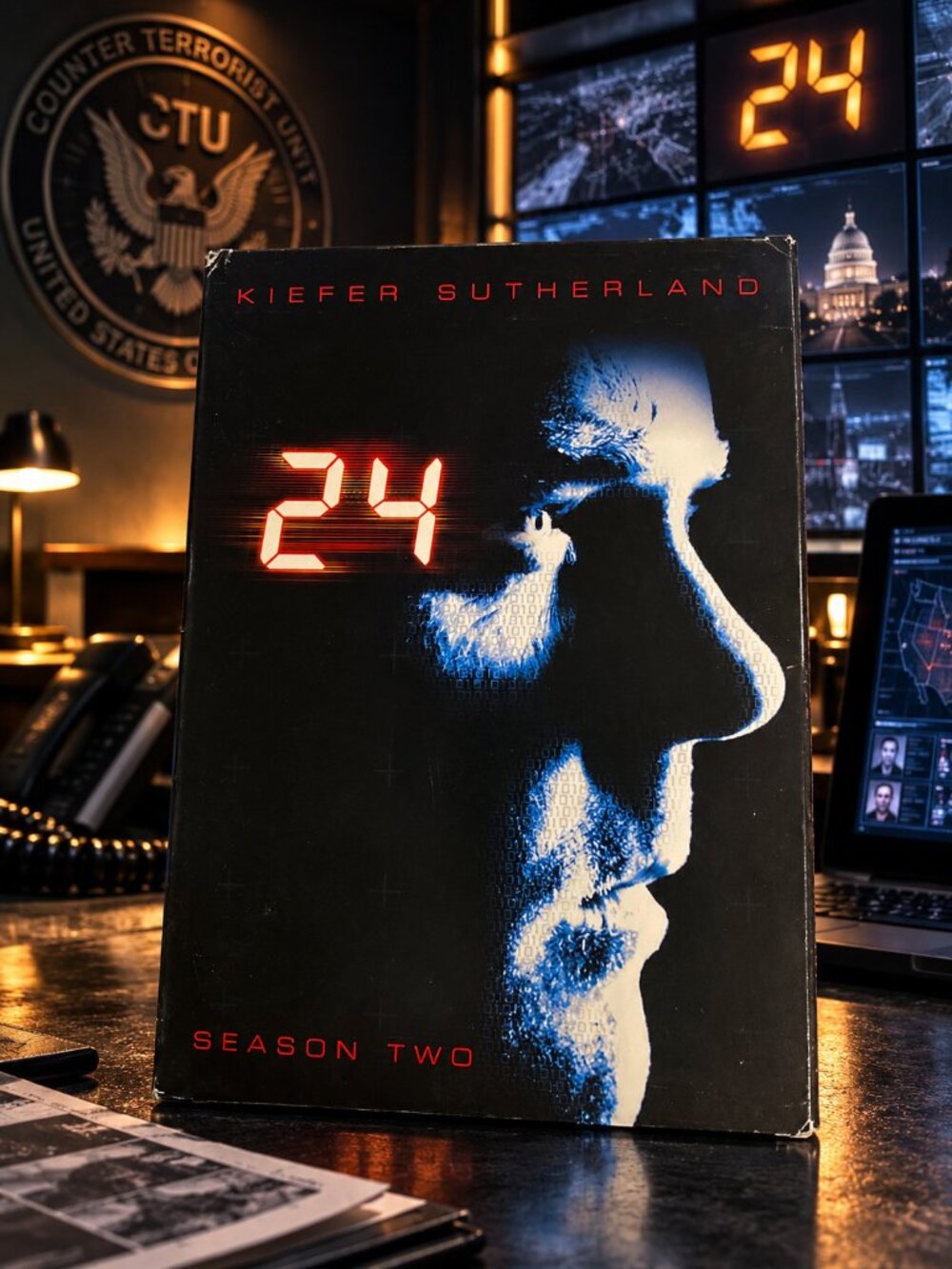 24 Season Two 2 (7-DVD Set, Region 1) Very Good condition!